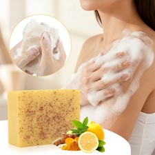Lemon Turmeric Soap Bar for Face and Body with turmeric Extract Deep Cleansing