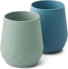 Silicone Baby Cups for 6-12 Months, Tiny Open Cups for Training and Water Drinki
