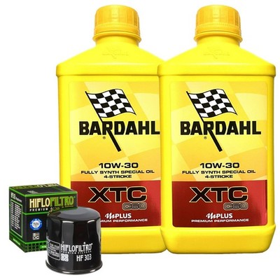 Set Service Bardahl Öl XTC 10W30 Für Polaris Atv 500 Sportsman Efi 2008>2010