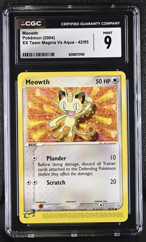 Meowth graded CGC 9 for sale on eBay