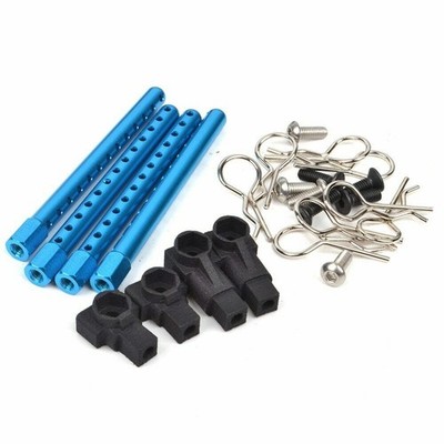 4pcs Aluminum Alloy Body Posts Mount for Tamiya TT-01 TT01 1/10 RC Car Upgrade]