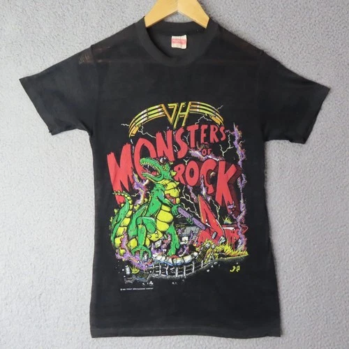 Van Halen Monsters Of Rock Tour Thrashed Paper 1980s vintage concert t-shirt, vintage, size M, single stitch, B+ condition