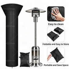 Patio Heater Cover for Waterproof Standup Round Tall Heater Zipper New 89''H