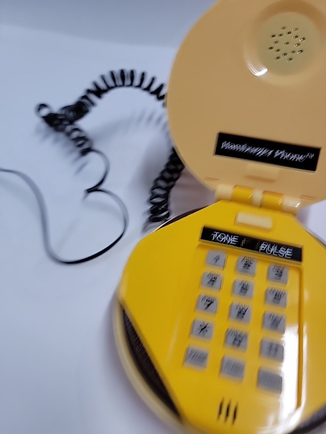 Vintage Hamburger Phone Cheeseburger Novelty Landline 80s 90s Retro READ