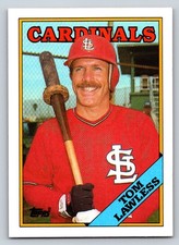 1988 Topps Tom Lawless #183 St. Louis Cardinals Baseball Card