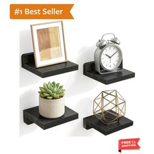 Wall Shelves, 5x5 Inches Small Floating Shelf, Rustic Wood Wall Mounted Shelv...