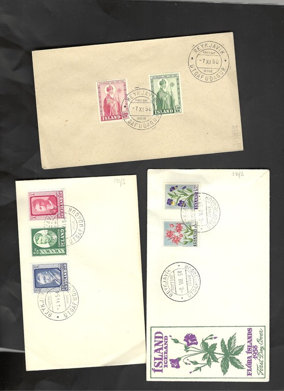 ICELAND-COVERS-FDC-1960 ISH-LOT OF 18-CANCELS!-FRANKING!!-BETTER-F--#46