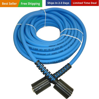#ad UBERFLEX Kink Resistant Pressure Washer Hose 1 4quot; 3100 PSI with 2 22MM ... $96.20