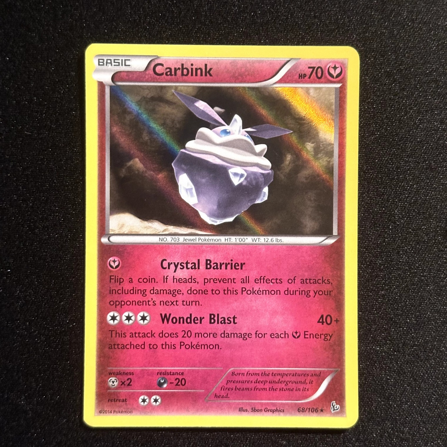 Carbink Holo Rare Holo 68/106 XY - Flashfire LP