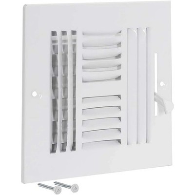 EZ-FLO 8 x 8 Inch (Duct Opening) Air Vent Cover for Wall 8 in. x 8 in., White