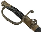 OFFICER'S SWORD AND PARTIAL SCABBARD WITH A.A. HILL 7TH N.C. INF. INSCRIBED