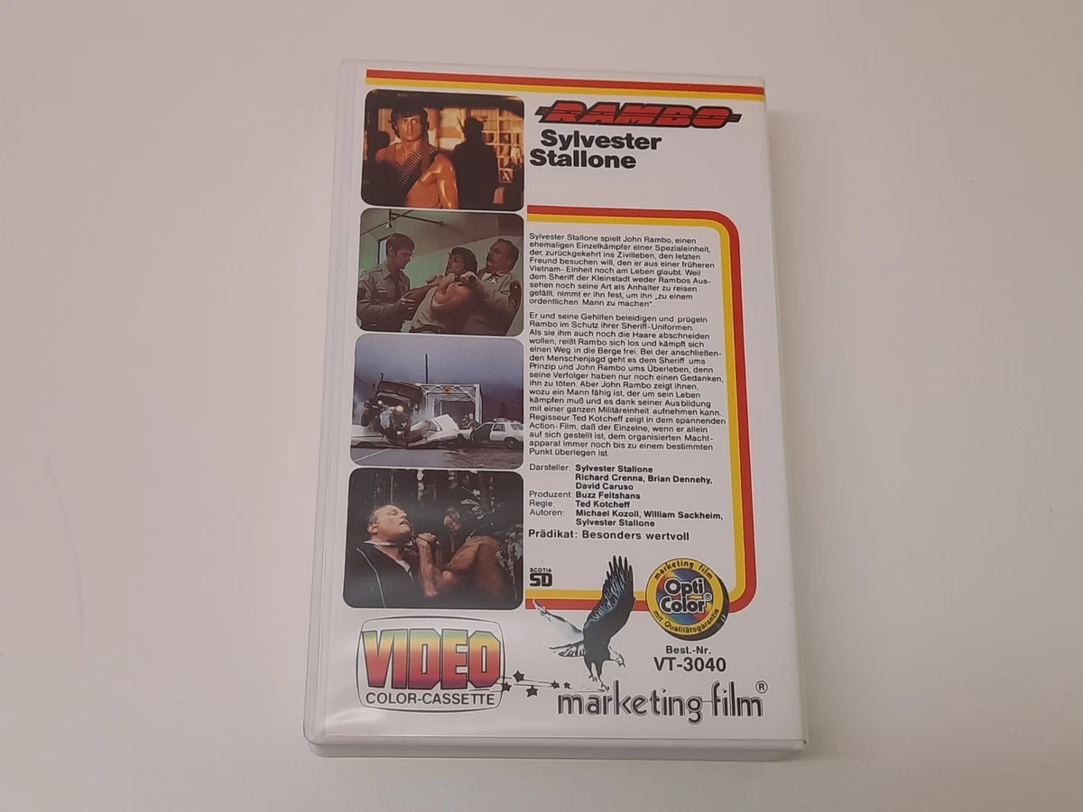 Rambo - First Blood 1982 VHS German PAL Marketing Video Sylvester Stallone