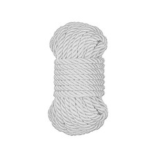 Braided Nylon Silk Ropes Extra Strength Soft Thick 32ft 8mm Pack of 1 White