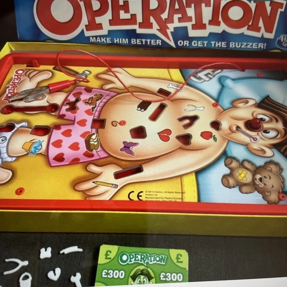 Operation Family Board Game ,2015 Version , Hasbro Family Fun (1) - Image 2 of 4