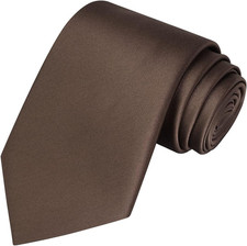 Solid Satin Tie Pure Color Necktie Mens Ties  Gift Box