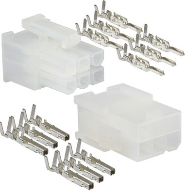 Molex 6 Circuit Wire Connector - 5 Complete Conn. w/Pins Mini-Fit Jr   