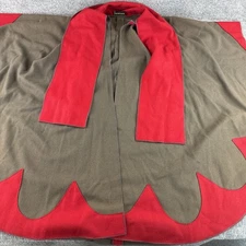 Vintage Osgood Smuk Wool Blend Brown Red Cape Poncho Scarf Collar