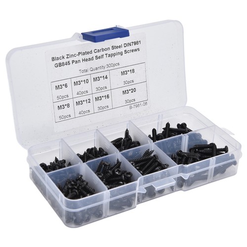 300 Teile Blechschrauben Kreuz Linsenkopf Kombi Set Sortiment Kit Auto AD - Bild 18 von 22