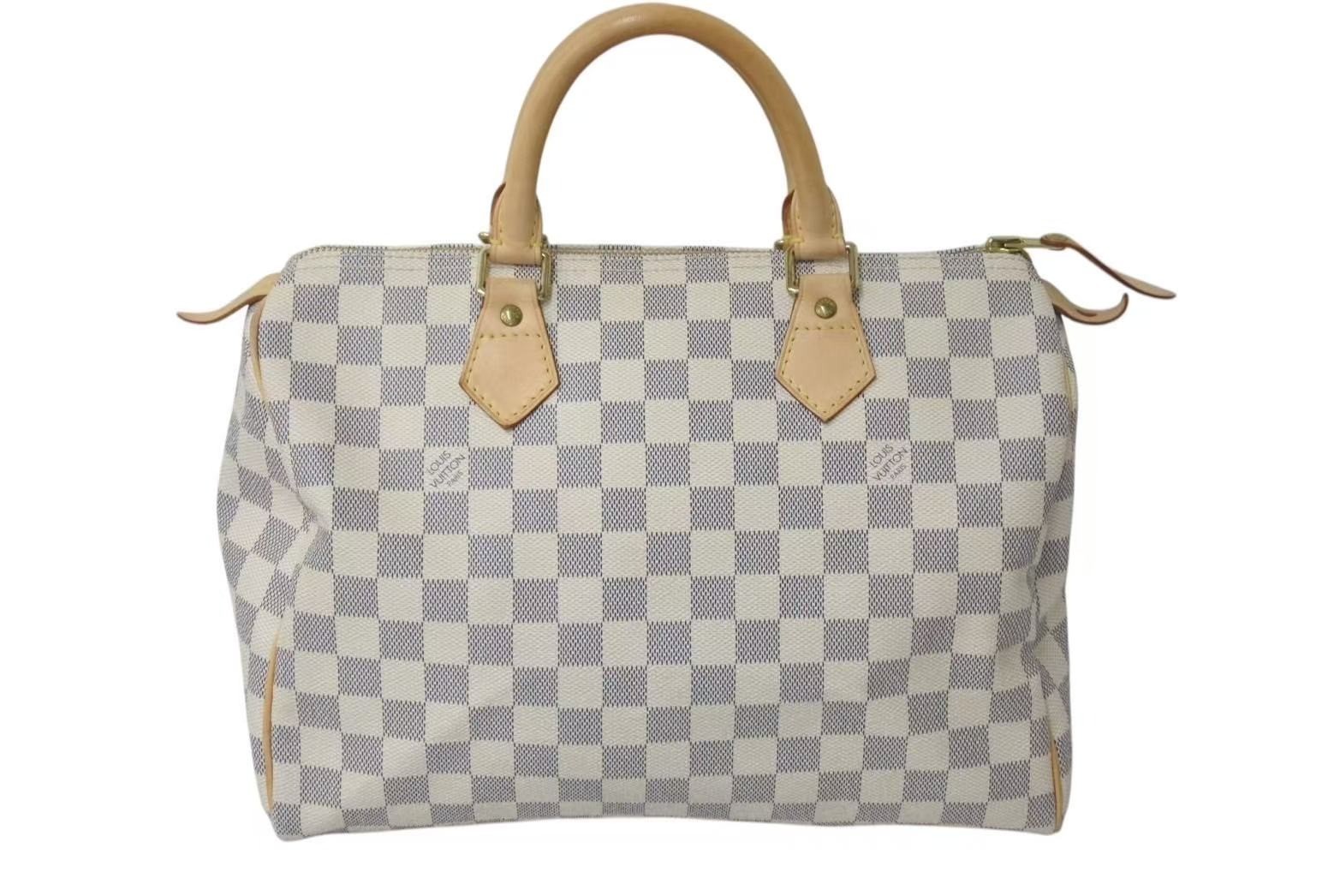 Louis Vuitton Azur Speedy Bandoulière 30 N40592 Handbag Shoulder Bag 2Way Ivory