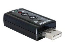 Delock USB SOE Adapter 7.1 2x3.5mm USB2.0 Black USB 7.1 Audio Adapter 61645