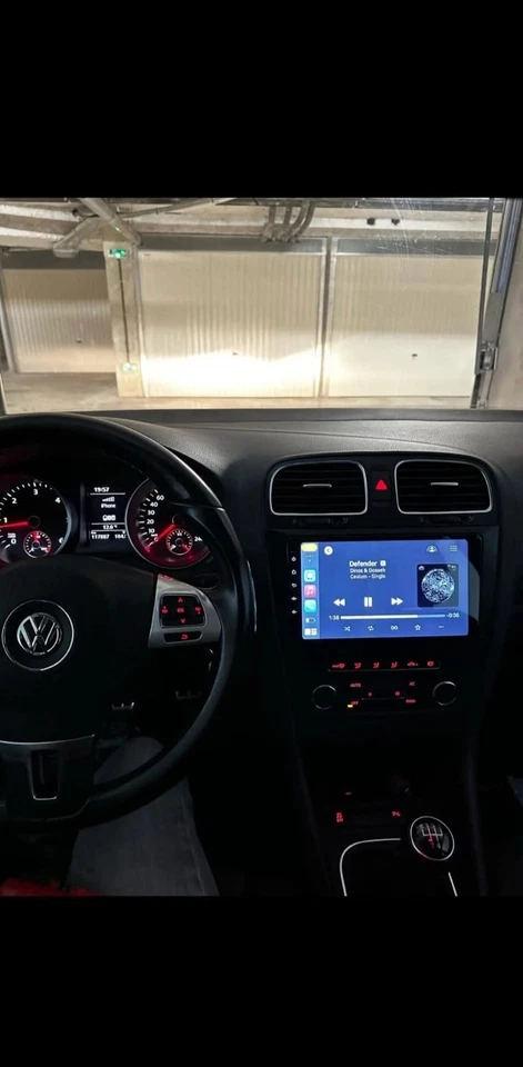 VOLKSWAGEN GOLF 6 AUTORADIO 2 DIN 9 POLLICI ANDROID Plugin Senza Fare Modifiche  - Immagine 2 di 4