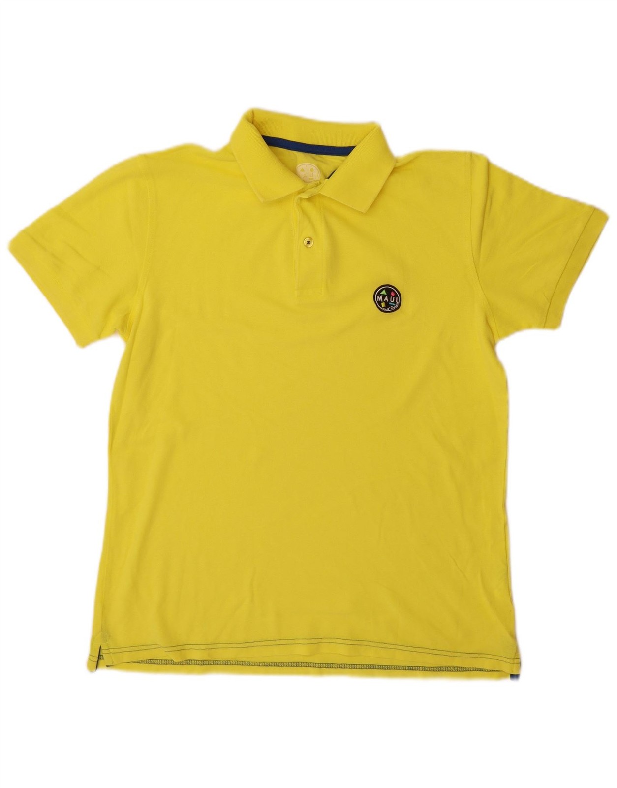 MAUI AND SONS Mens Polo Shirt Small Yellow Cotton BK13