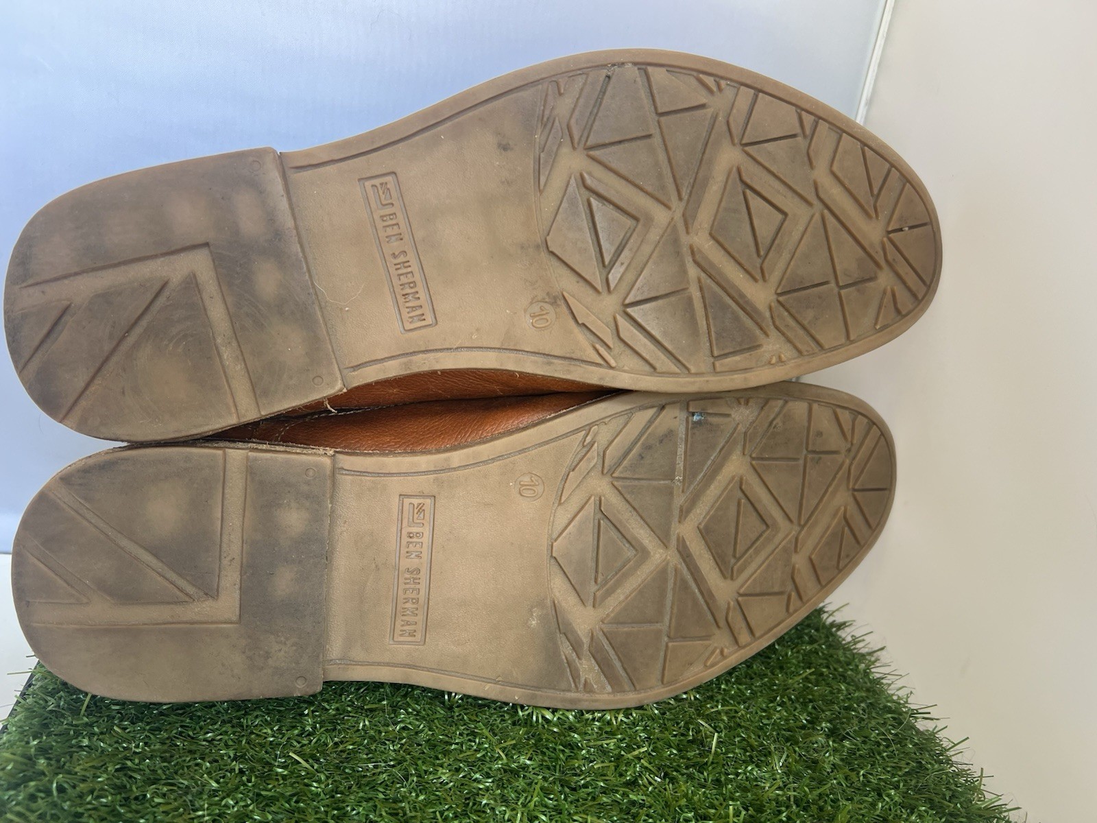 SAOLA BEN SHERMAN BRENT STRINGATO IN PELLE MARRONE OXFORD taglia 10