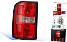 Tail Light Compatible with 2014 2015 Left Driver Side 14-18 Sierra Halogen Type