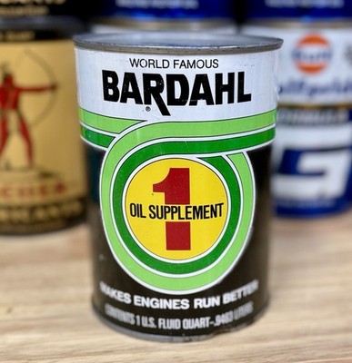 Vintage Bardahl Motor Oil Can Quart Empty