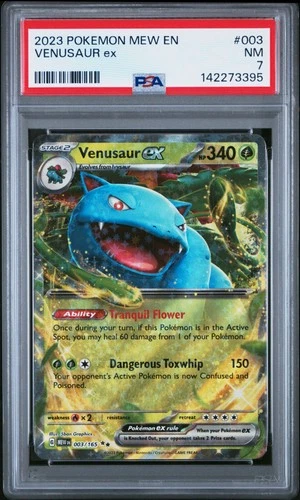 2023 POKEMON MEW EN-151 #003 VENUSAUR EX PSA 7