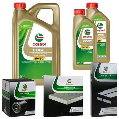 CASTROL Inspektionspaket 7 L EDGE Titanium 5W-30 LL für Honda Accord VIII