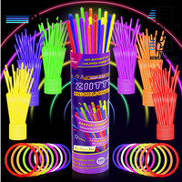 Knicklichter Party Set 100 LeuchtstäBe 7 Farben Mit 100 Verbindern FüR