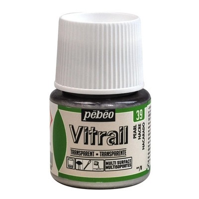 Pebeo - Vitrail - Glas- und Fliesenfarbe - Transparent - Perlmutt - 45 ml