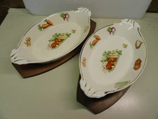 2 Guildcraft Oven Proof Oven-To-Table Ware 22kt Gold Au Gratin Dishes w/ Trivets