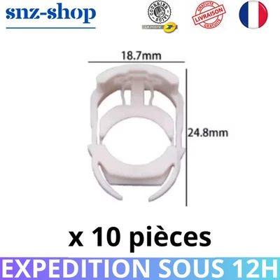 10 Clips fixation raccord durite tuyau filtre carburant Peugeot Citroën Renault - Bild 1 von 2