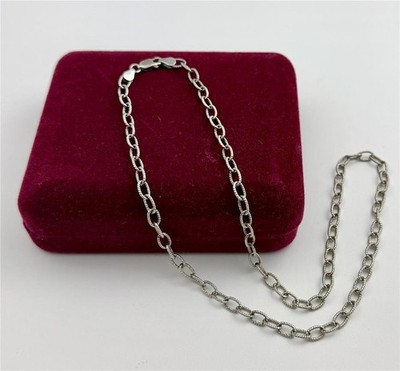 CNA 925 Sterlingsilber Italien 4,5 mm breit strukturiert Kabel Kette Halskette 18'' lang