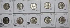 Lot Of 10 (1/4 Roll) Of Uncirculated 1964 D Washington Quarters In 2x2s. A0285.