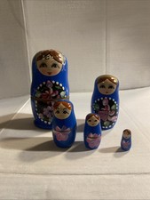 Russian Nesting Dolls Matroyshka Small Blue