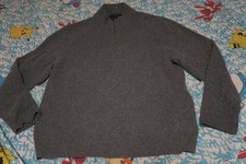 Bloomingdales Men's Store Wool Cashmere 1/2 Zip Pullover Sweater Blueish Gray XL