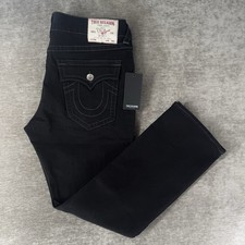 True Religion Ricky SN Flap Relaxed Straight Jeans Men  s 36 36x30 Black NWT