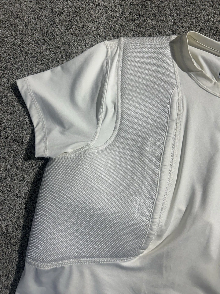 Cabelas Concealed Carry Shirt Mens Large White Tactical Holster Short Sleeve Tee - Image 4 of 4