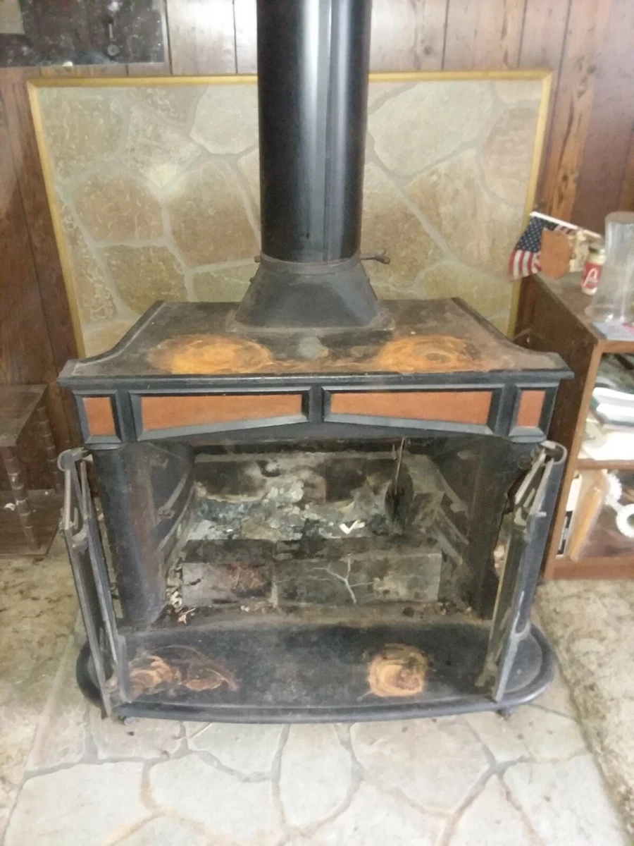 Franklin Wood Burning Stove Fireplace Cast Iron 70s | eBay