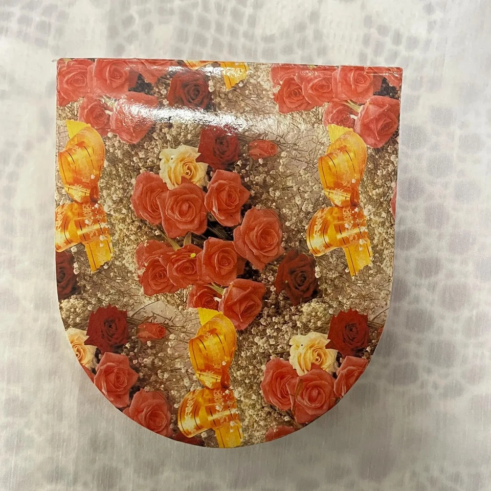 Vintage Yellow Pink Roses 90s Floral Garden All Over Print Keepsake Jewelry Box - Image 3 of 4