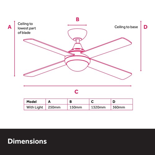 White 4 Blade AC Ceiling Fan with Wall Control | Claro Cooler | 1 Year Warranty - Picture 10 of 11