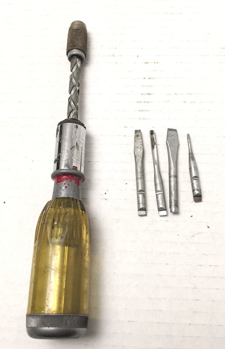 Vintage Stanley Yankee Handyman Screwdriver Push Drill 233H USA