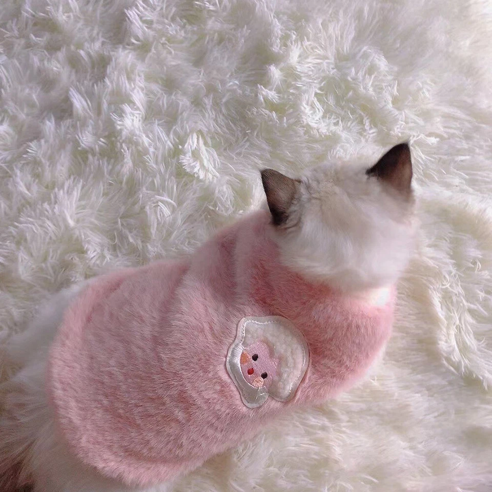 Accesorios para gatos mascotas gatitos cálidos ropa para invierno gatito suéter ropa Foto 4 de 4