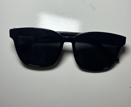 GUCCI MATELASSE Herren glänzend schwarz gesteppt klobig Sonnenbrille Schirme GG Marmont - Bild 2 von 8