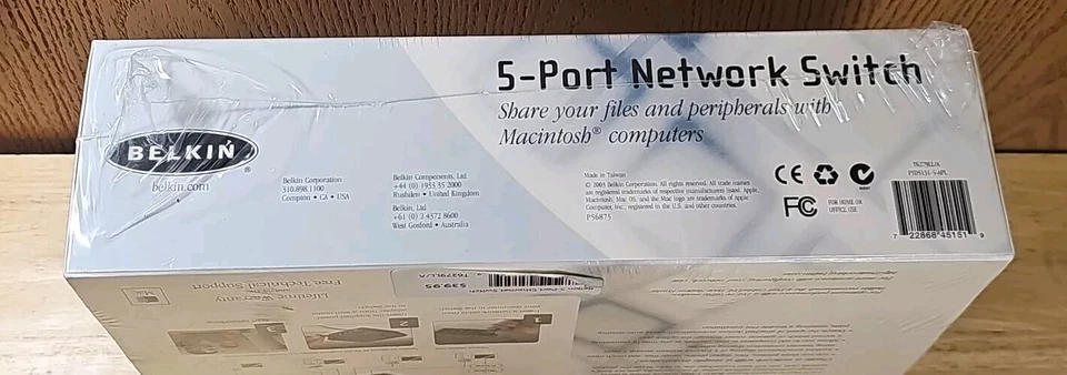 BELKIN F5D5131-5 5-Port 10/100Mbps Network Switch New in Box - Image 4 of 4