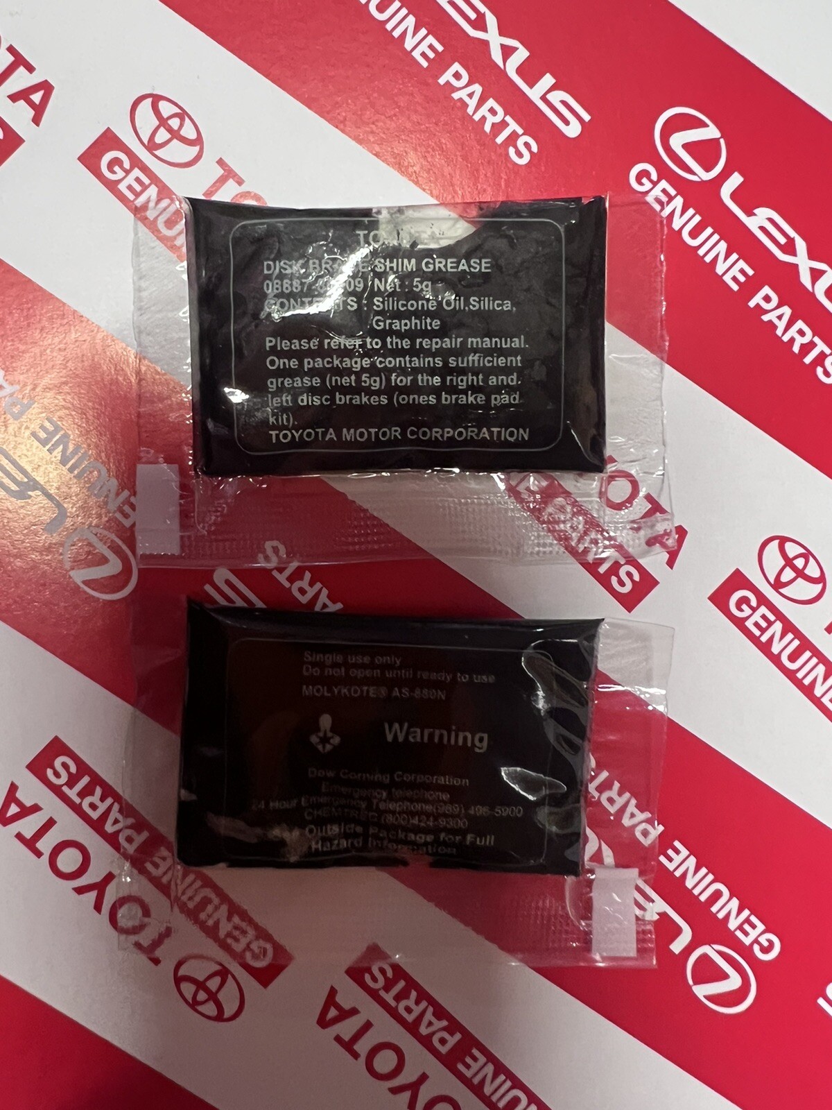 Pack Of 2x GENUINE OEM TOYOTA & LEXUS ALL MODELS BRAKE SHIM GREASE