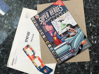 DC Action The Century Of Super Heroes Stamp Album 1950-1959 & 3-D Glasses MINT